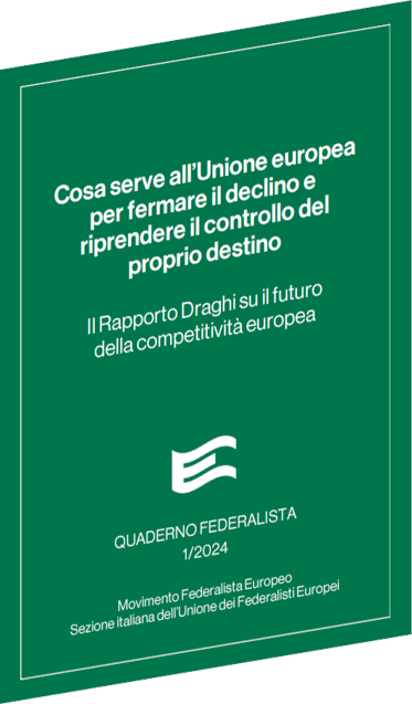 Frontespizio del Quaderno federalista sul Rapporto Draghi
