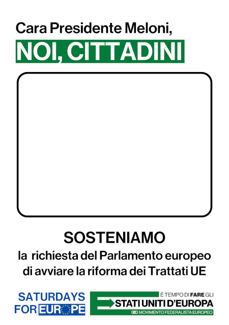 Cartellone per le foto dei testimonial